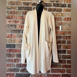 Blakeley Beige Waffle Knit Cardigan with pockets Size:OS